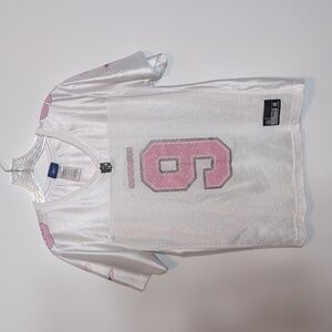 NFL Dallas Cowboys #9 Tony Romo Pink Glitter White Jersey